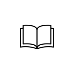 Book icon. open book sign and symbol. ebook icon