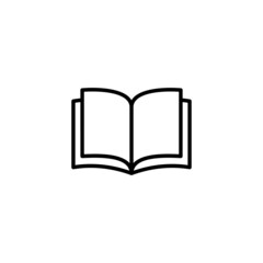 Book icon. open book sign and symbol. ebook icon
