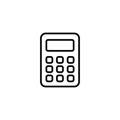 Calculator icon. Accounting calculator sign and symbol.