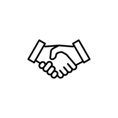 Handshake icon. business handshake sign and symbol. contact agreement