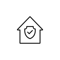 Fototapeta premium home insurance icon. home protection sign and symbol