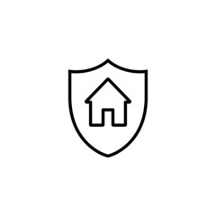 house insurance icon. house protection sign and symbol