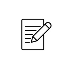 Note icon. notepad sign and symbol