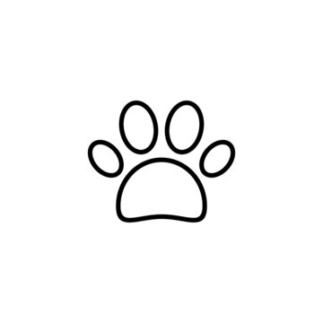 Paw icon. paw print sign and symbol. dog or cat paw