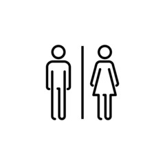 Toilet icon. Girls and boys restrooms sign and symbol. bathroom sign. wc, lavatory