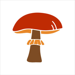 Mashroom hand drawn element. Vector illustration.