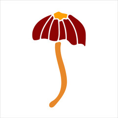 Mashroom hand drawn element. Vector illustration.