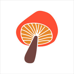 Mashroom hand drawn element. Vector illustration.