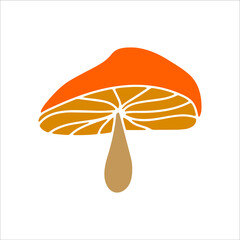 Mashroom hand drawn element. Vector illustration.