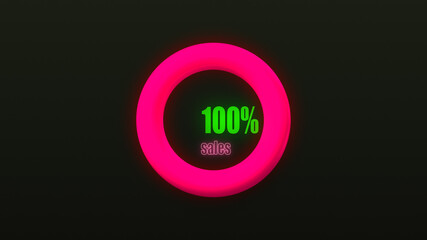 discount icon animation. neon Sale Discount Abstract Background.