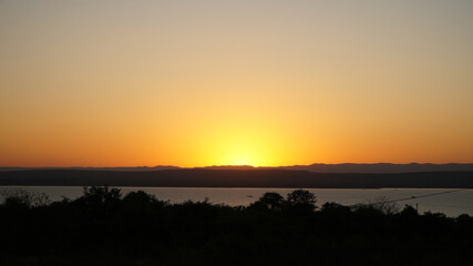 Safari camp near Binga at Lake Kariba between Zambia and Zimbabwe.