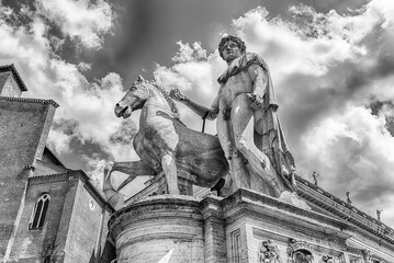 Equestrian statue of Castor on Capitol. Rome, Italy