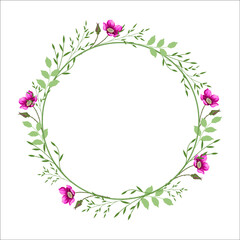frame with flowers