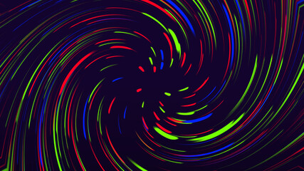 abstract colorful dark background with abstract lines of neon colors dark violet and light violet.	
