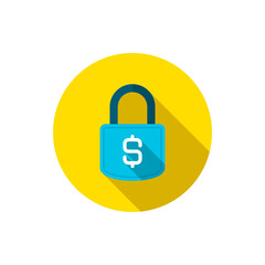 Finance and Insurance icon, vector illustration. Flat design style with long shadow,eps10