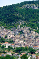 View of Pesche, old village in the Isernia province