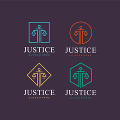 creative law logo design vector