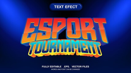 3d esport logo editable text effect premium style vector template