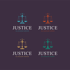 Attorney law and justice logo design template