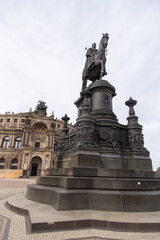 Fototapeta na wymiar People walking in Dresden