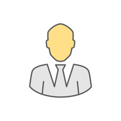 Businessman Icon in color icon, isolated on white background 