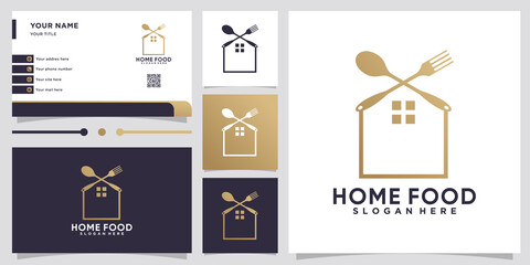 home food logo design with style and creative concept