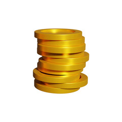 3Dのコイン　メタル