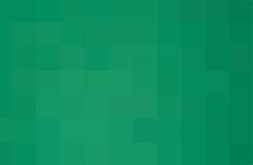 Green mosaic pixel background. Vector geometric texture from green squares. A backing of mosaic squares. Light green background for post, screensaver, wallpaper, postcard, poster, banner, cover