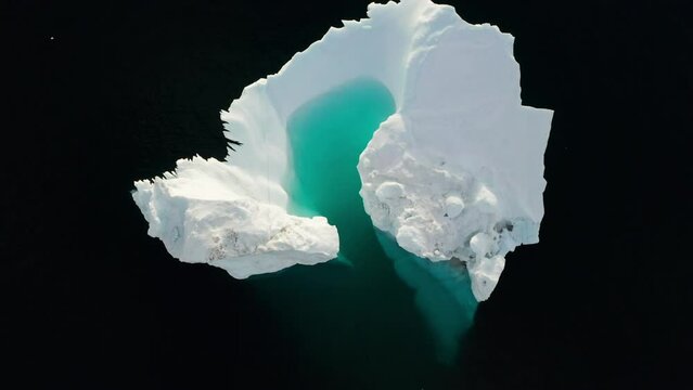 Grandes icebergs desde punto de vista a&eacute;reo