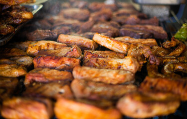 Charcoal-grilled beef and pork are traditional dishes of northern Thailand.