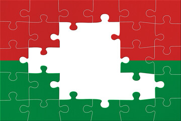 World countries. Puzzle- frame background in colors of national flag. Burkina Faso