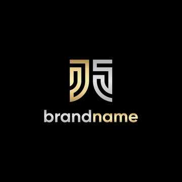 LETTER J S ABSTRACT ELEGANT LOGO TEMPLATE