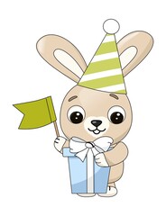 rabbit with gift