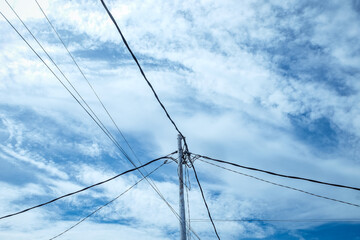 electric poles in public housing complex