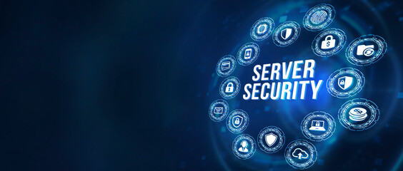 Fototapeta premium Internet, business, Technology and network concept. Cyber security data protection business technology privacy concept. 3d illustration
