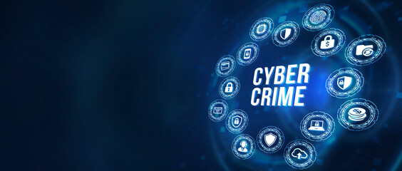 Internet, business, Technology and network concept. Cyber security data protection business technology privacy concept. 3d illustration