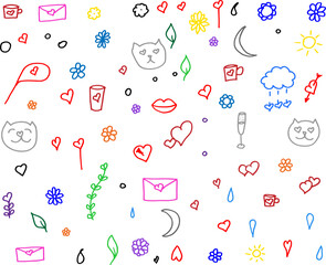 seamless pattern with notes