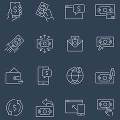 payment icon set . payment pack vector elements for infographic web. with trend color