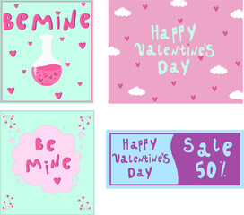 Set with a 4 valentines gift card