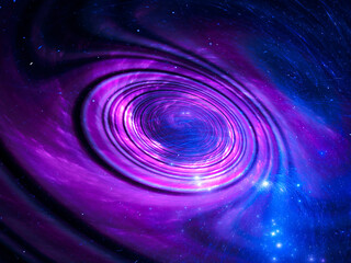 Disk with metallic sheen and concentric circles - abstract 3d illustration © olgasalt