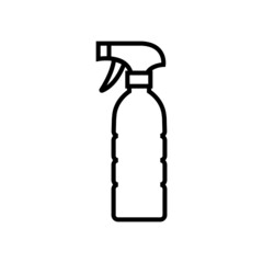 Spray bottle line icon, vector outline logo isolated on white background