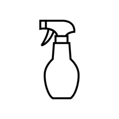 Spray bottle line icon, vector outline logo isolated on white background