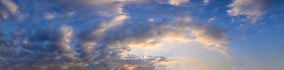 Naklejka na ściany i meble sky and clouds in the evening
