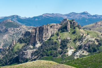 High peak mountains on the horizon.