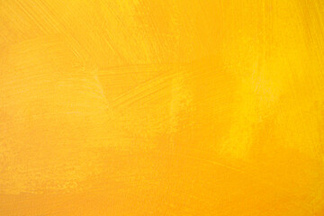 Abstract yellow paint wall texture background, blank artistic yellow background