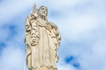 Sculpture of Jesus Christ in the castle of San Sebastian - Donostia