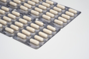 packs of pills isolated