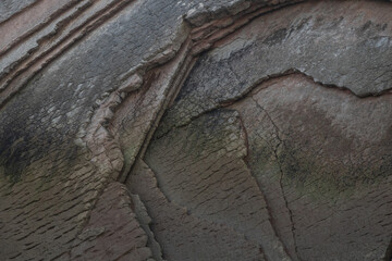 stone texture, flysch. In Zumaia beach