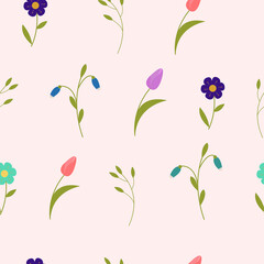 Seamless pattern. Floral pattern. Pattern with flowers. Spring pattern. Spring.