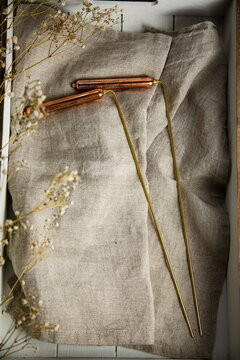 Dowsing Rod On A Table